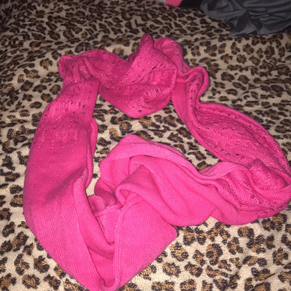 Pink infinity scarf